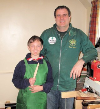 Paul with a happy scout and his wand